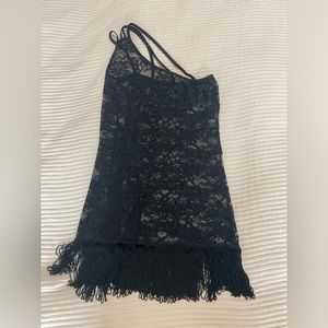 Black Fringe Lingerie M